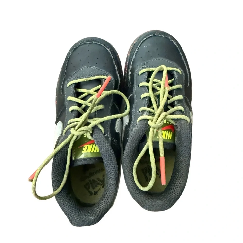 Nike Air Force 1 Black Asparagus Toddlers Shoe Size 9C